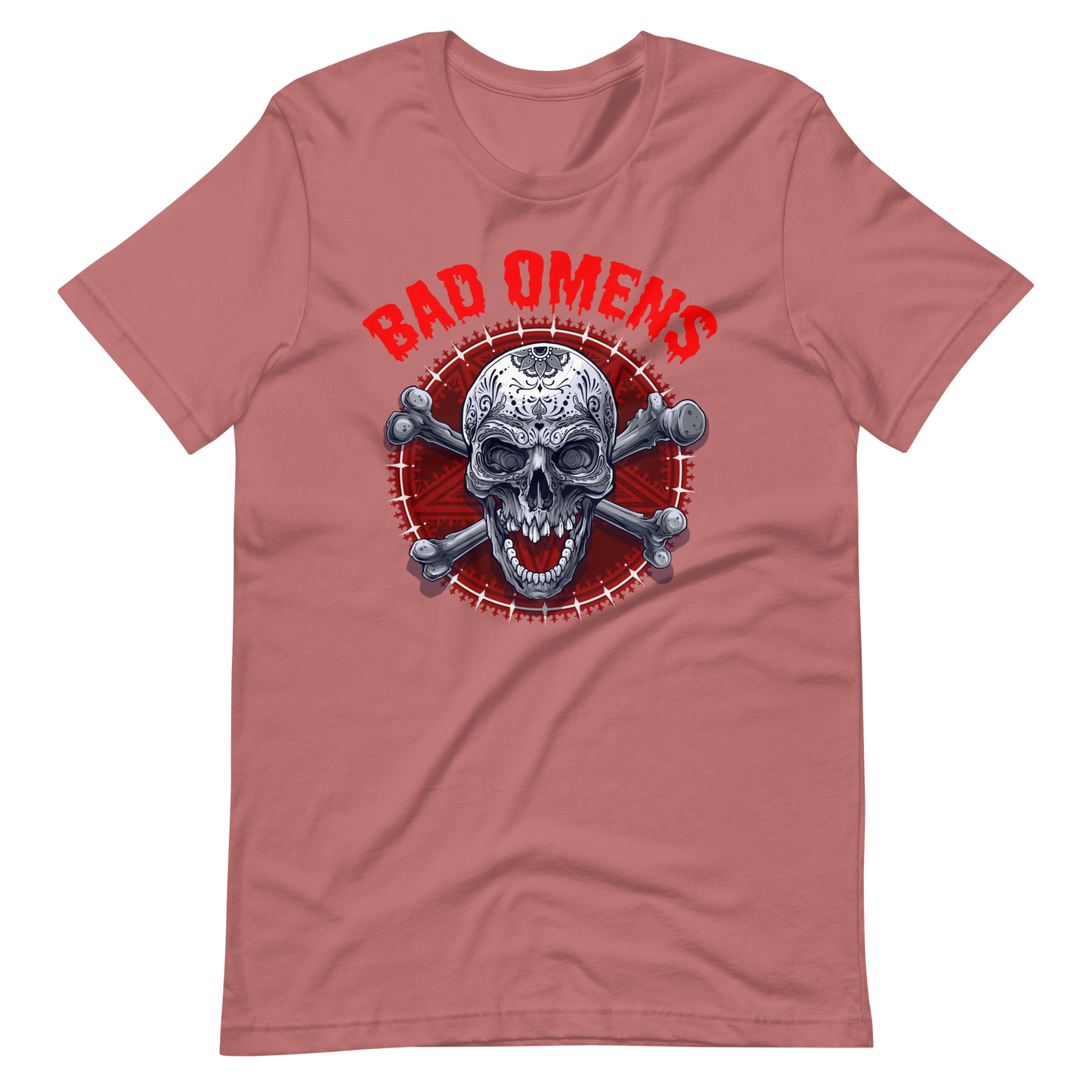 Coole T-Shirt Bad Omens! Totenkopf Style! | Unheilvoller Look