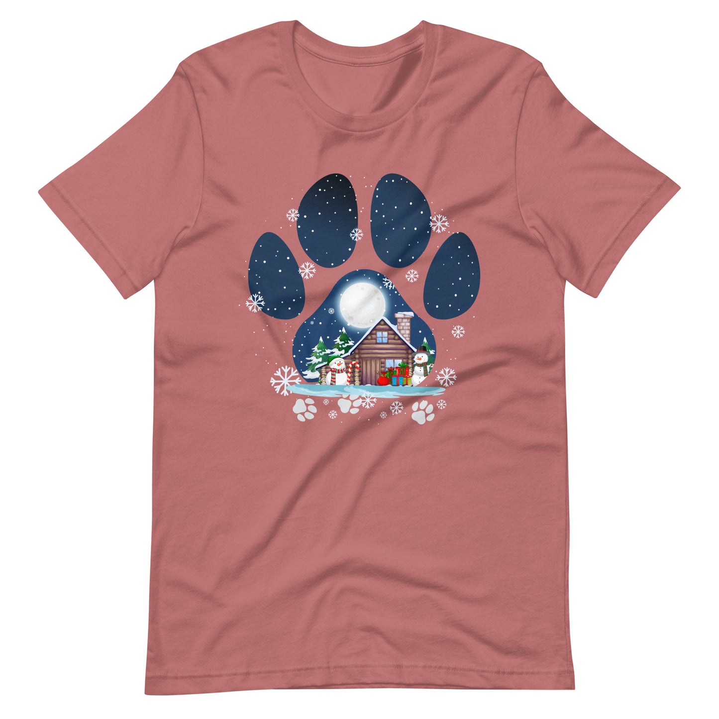 Weihnachts Pfote - Festliches T-Shirt mit niedlichem Pfoten-Design