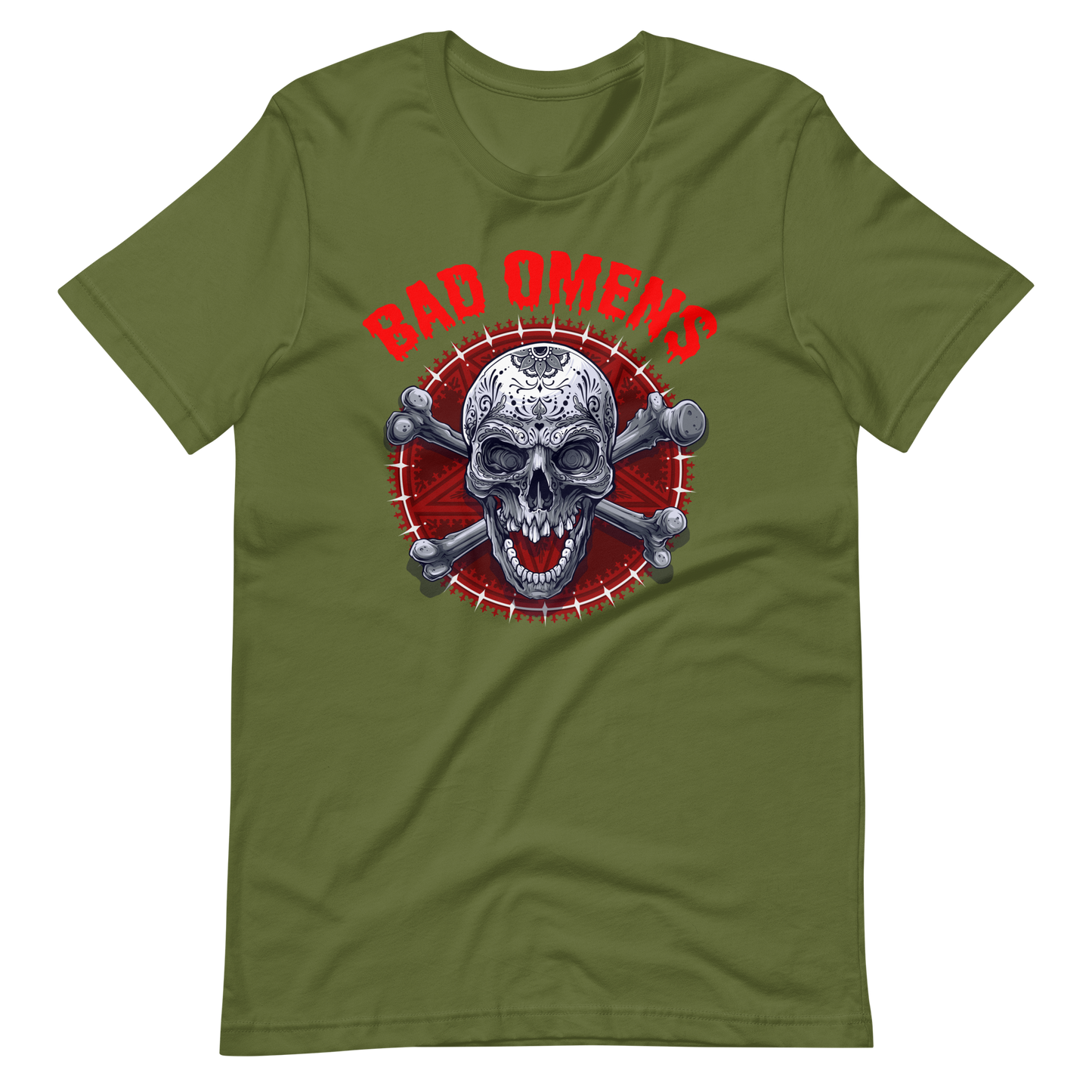 Coole T-Shirt Bad Omens! Totenkopf Style! | Unheilvoller Look