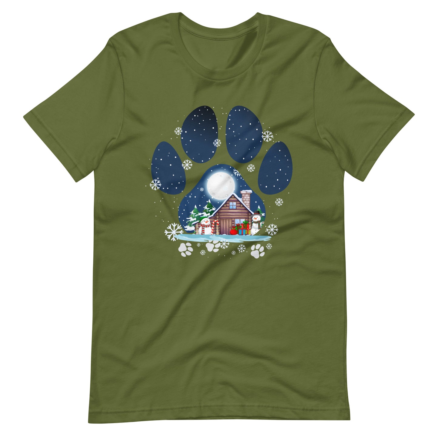 Weihnachts Pfote - Festliches T-Shirt mit niedlichem Pfoten-Design