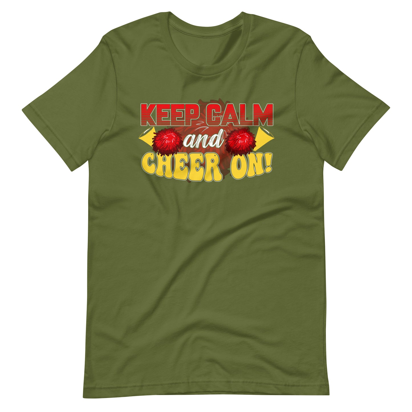 Keep Calm and CHEER ON! - Cheerleading T-Shirt