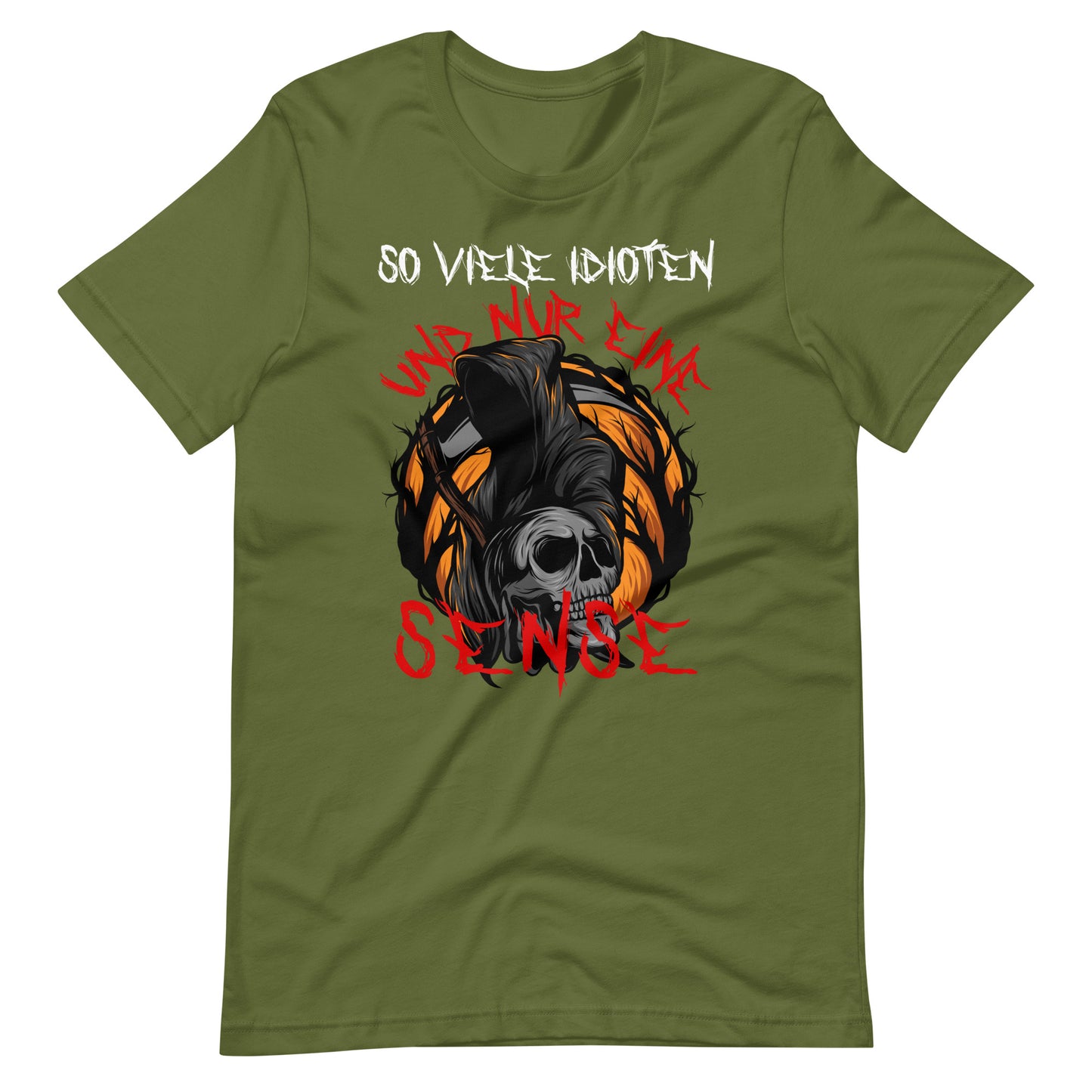 Halloween T-Shirt: So viele Idioten und nur eine Sense - Lustiger Grusel