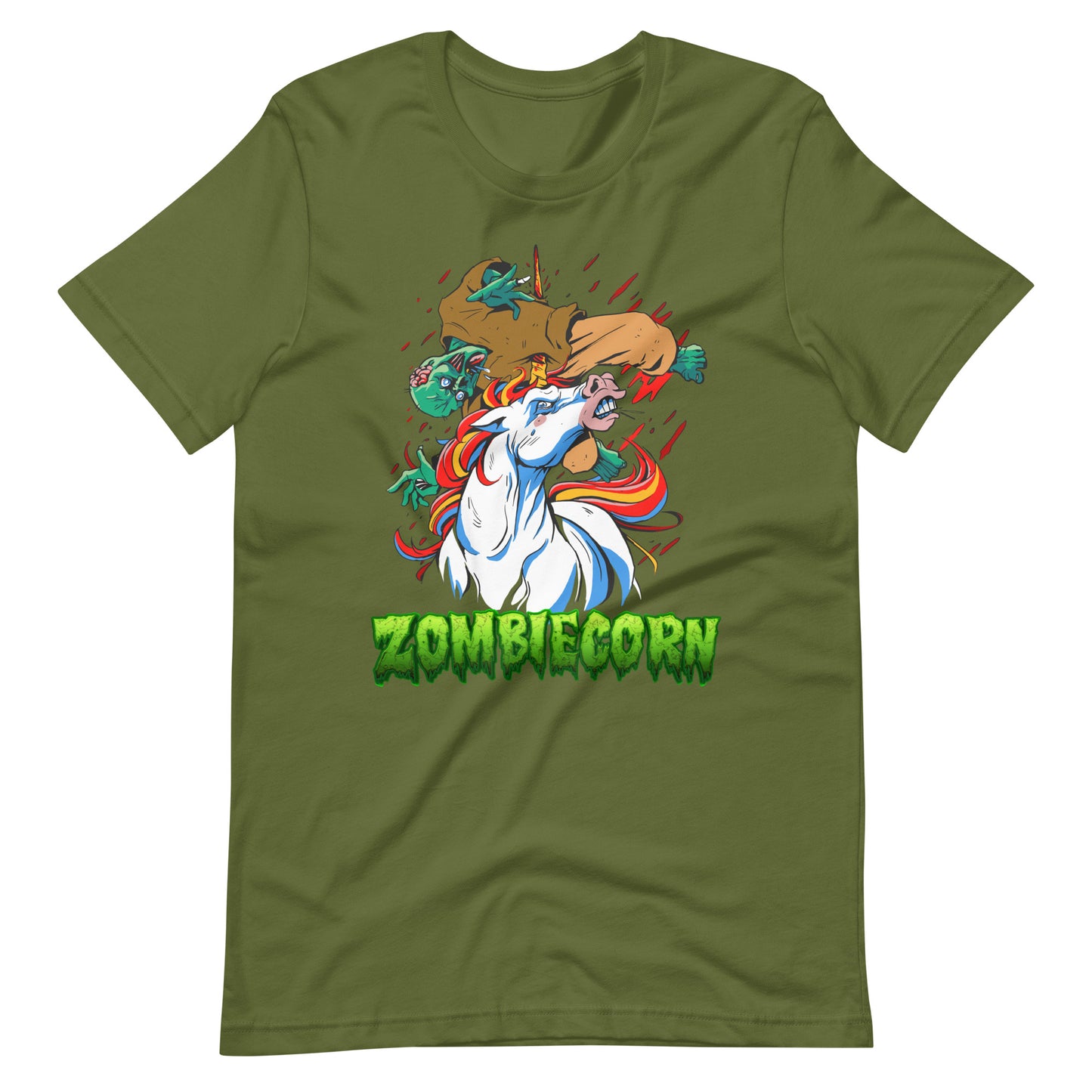 Halloween T-Shirt: Zombiecorn - Lustiges Grusel-Unicorn