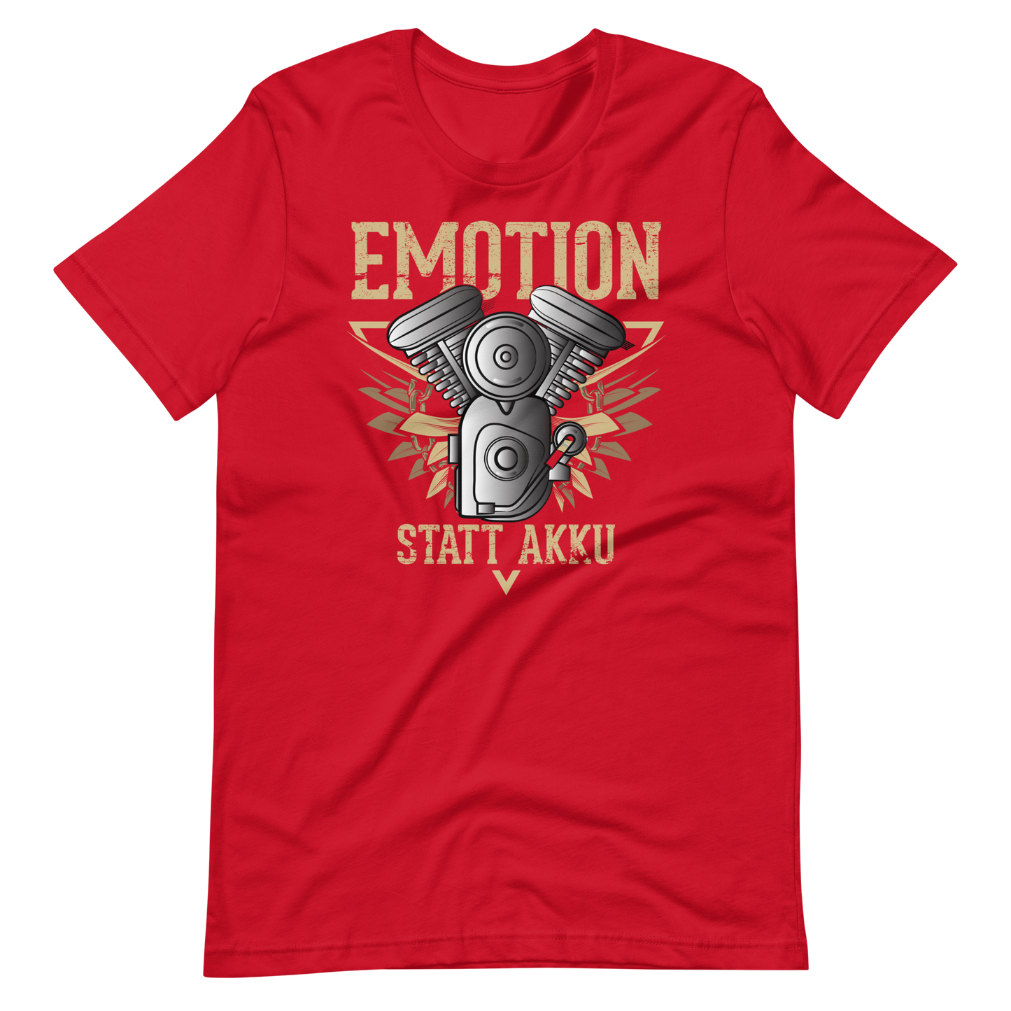 Echte Emotion statt Akku T-Shirt für Auto- und Motorrad-Enthusiasten