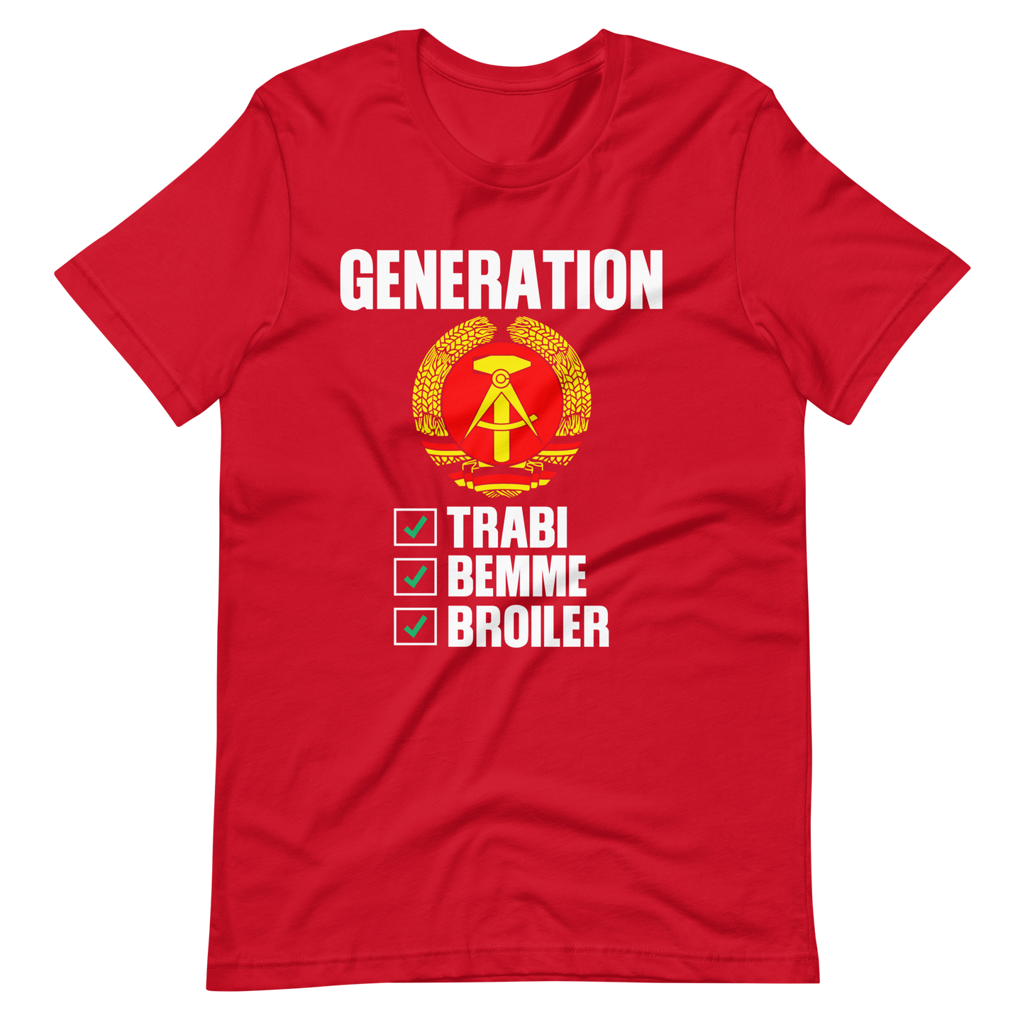 Generation DDR T-Shirt, Trabi, Bemme, Broiler