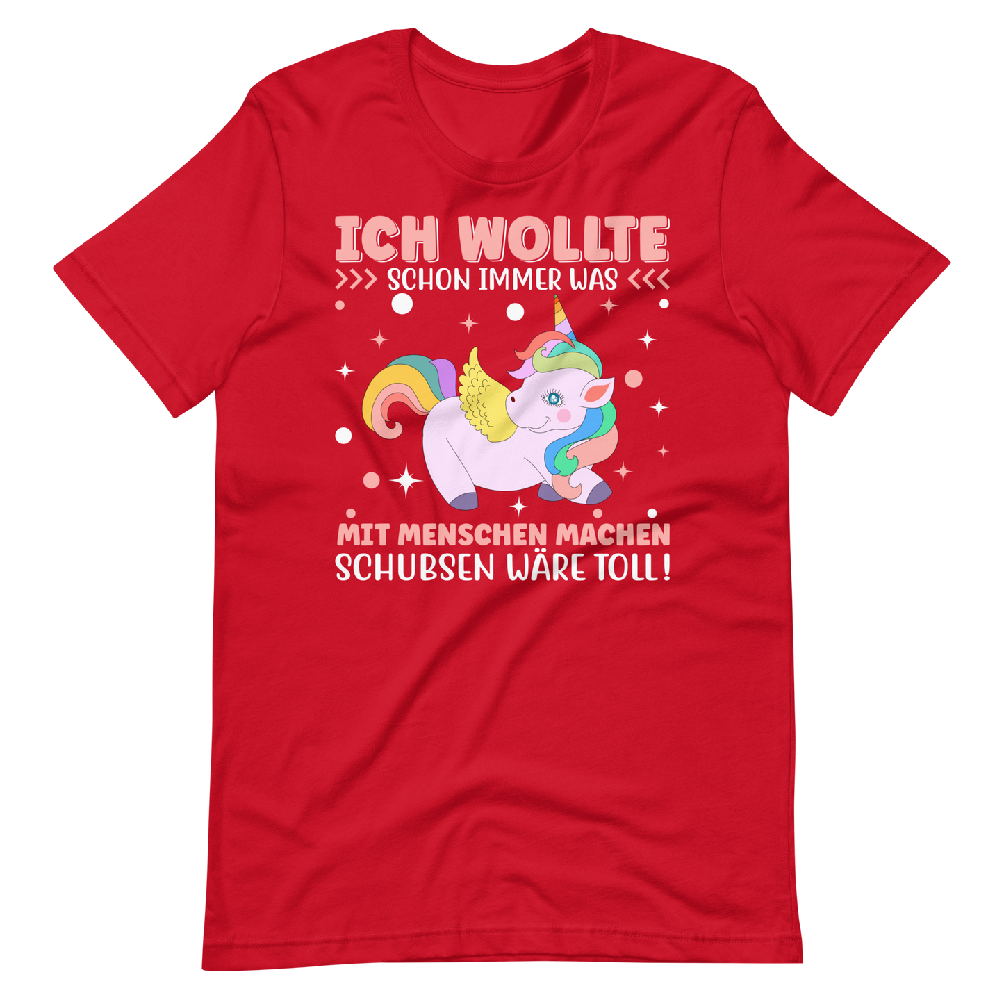Lustiges T-Shirt "Ich wollte immer mit Menschen arbeiten, schubsen wäre toll" | Lustige Geschenkidee