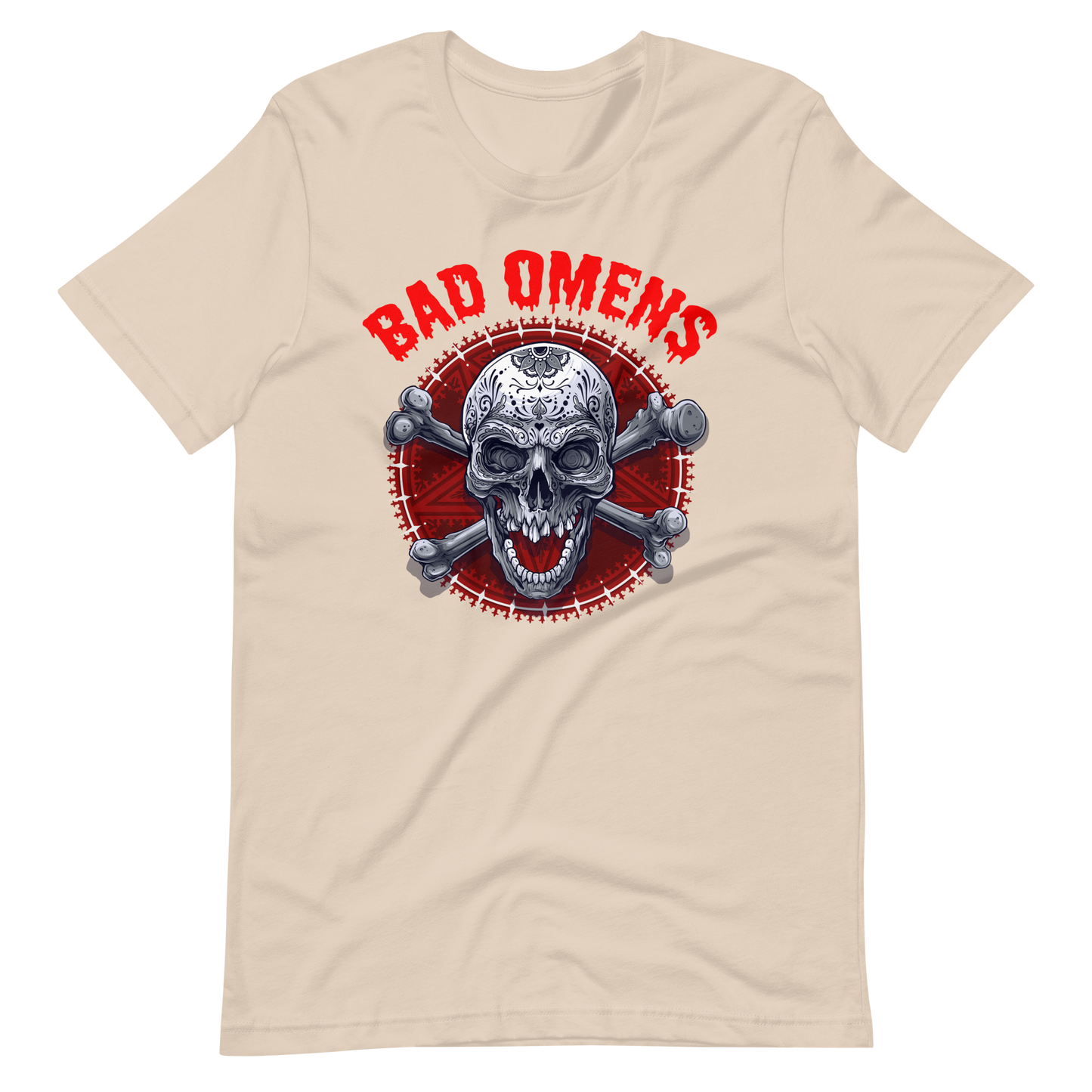 Coole T-Shirt Bad Omens! Totenkopf Style! | Unheilvoller Look