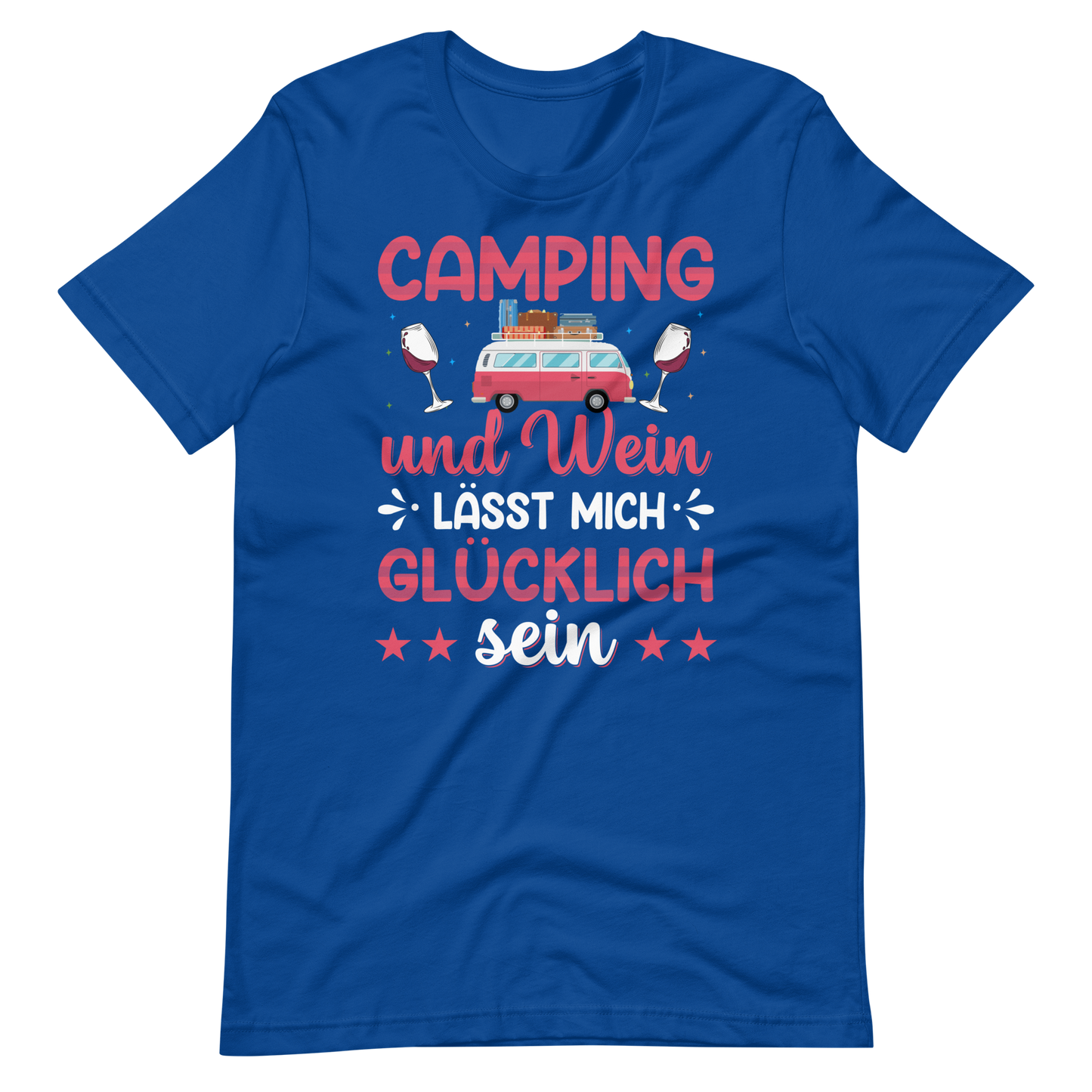 Camping und Wein T-Shirt | Lustiger Camping-Spruch
