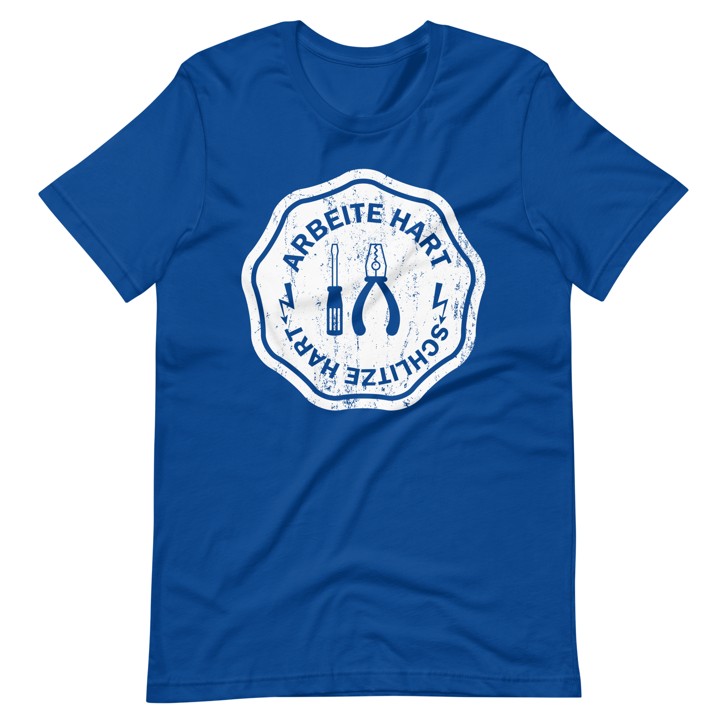 Arbeite hart, schlitze hart T-Shirt - Coole Arbeitskleidung