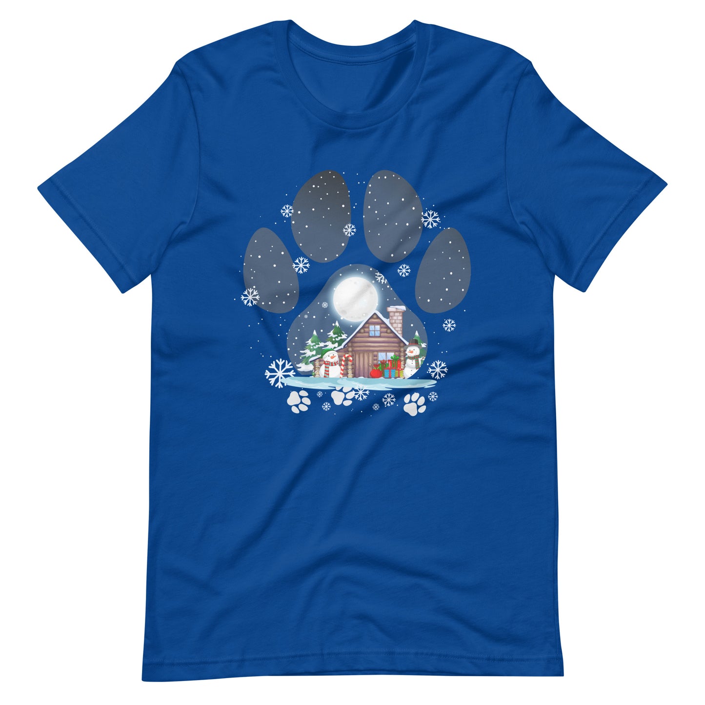 Weihnachts Pfote - Festliches T-Shirt mit niedlichem Pfoten-Design