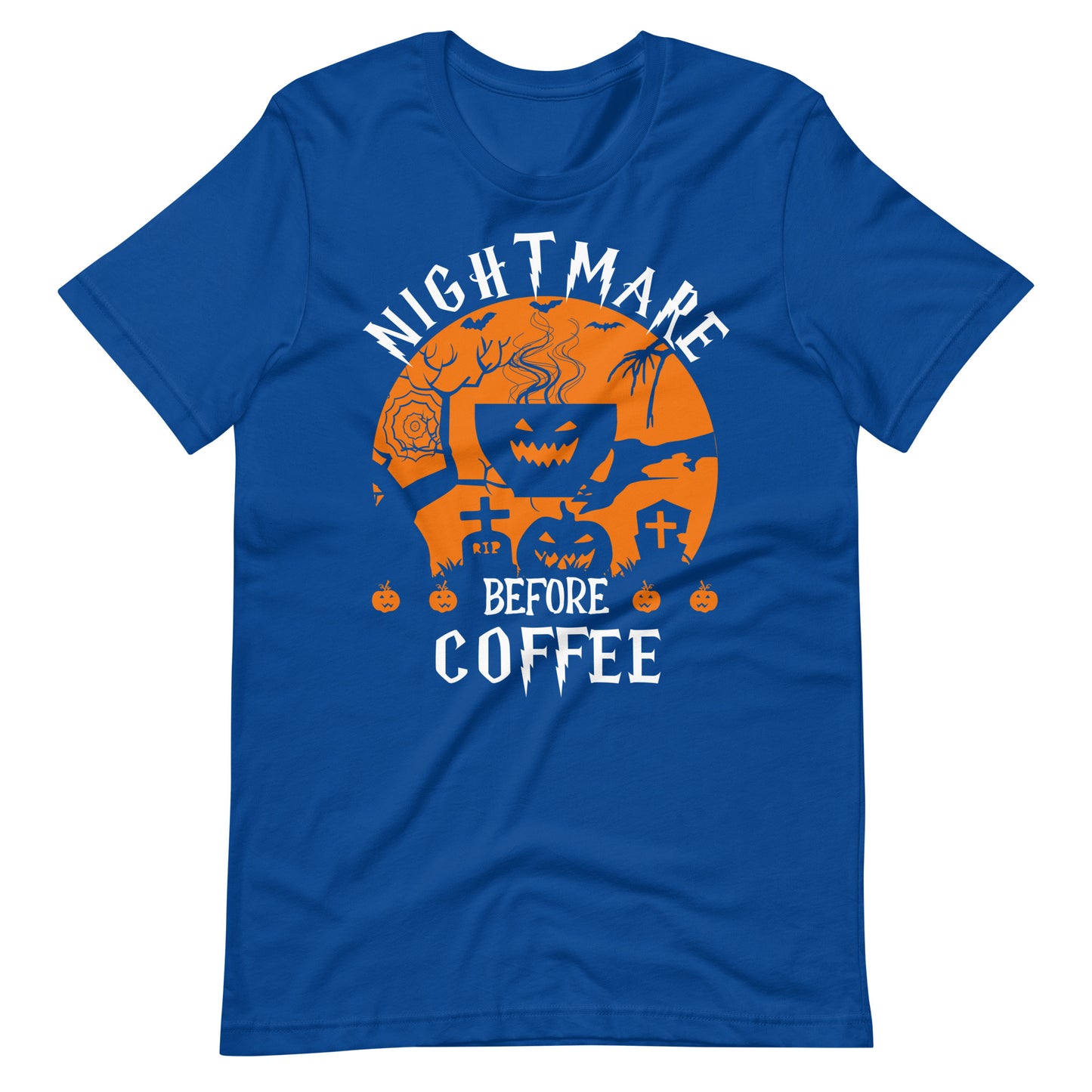 Halloween T-Shirt: Nightmare BEFORE Coffee - Lustiger Koffein-Albtraum