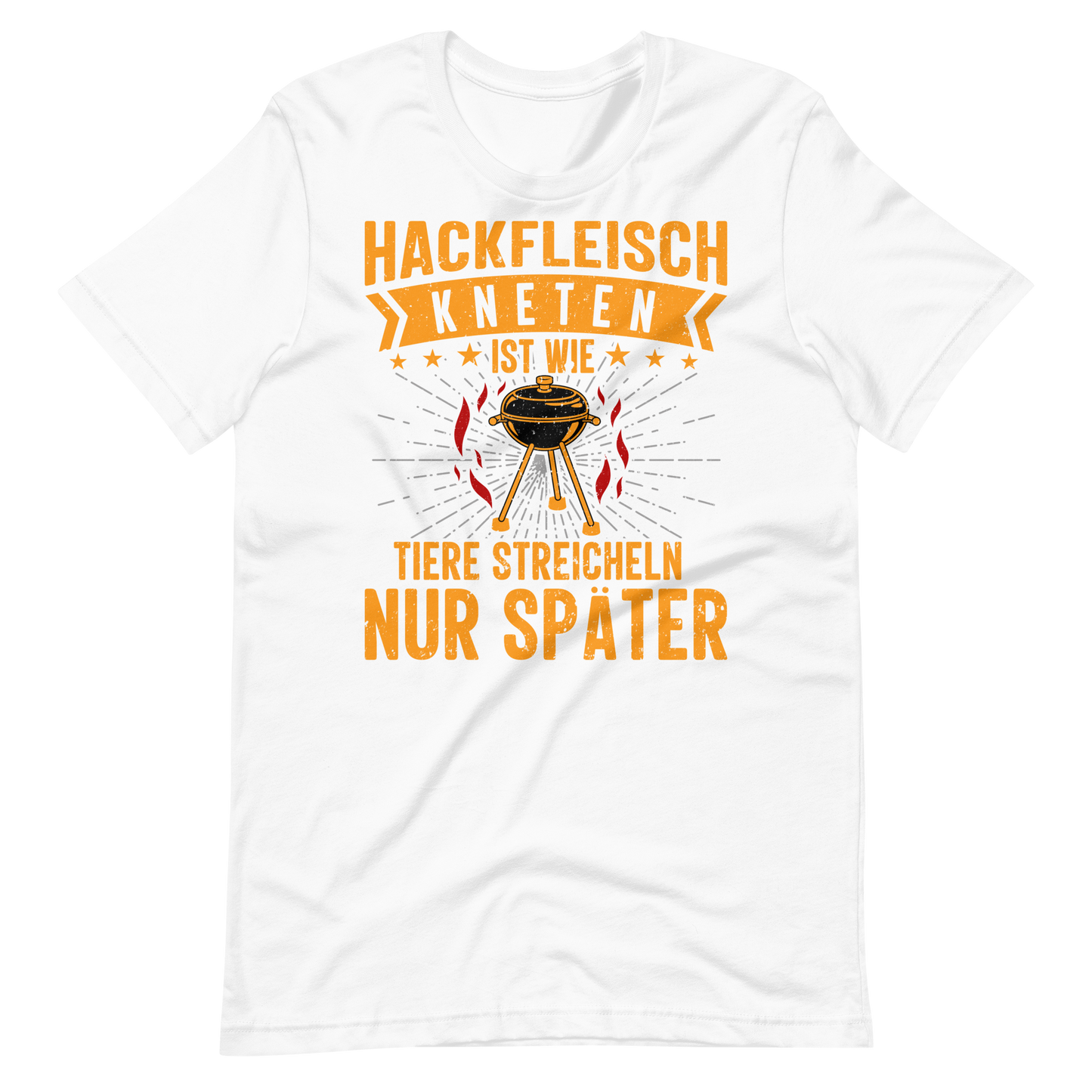 Lustiges Hackfleisch T-Shirt - Tiere streicheln & Grillen
