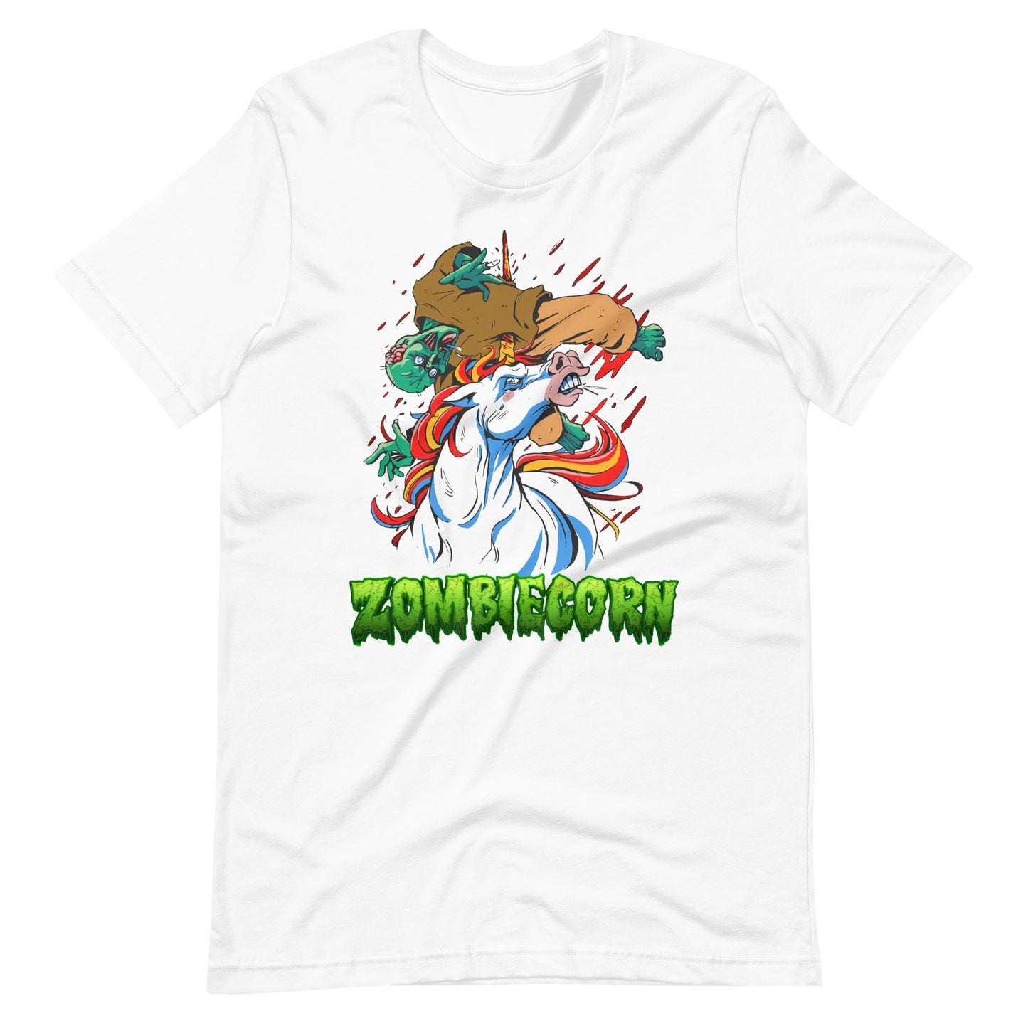 Halloween T-Shirt: Zombiecorn - Lustiges Grusel-Unicorn