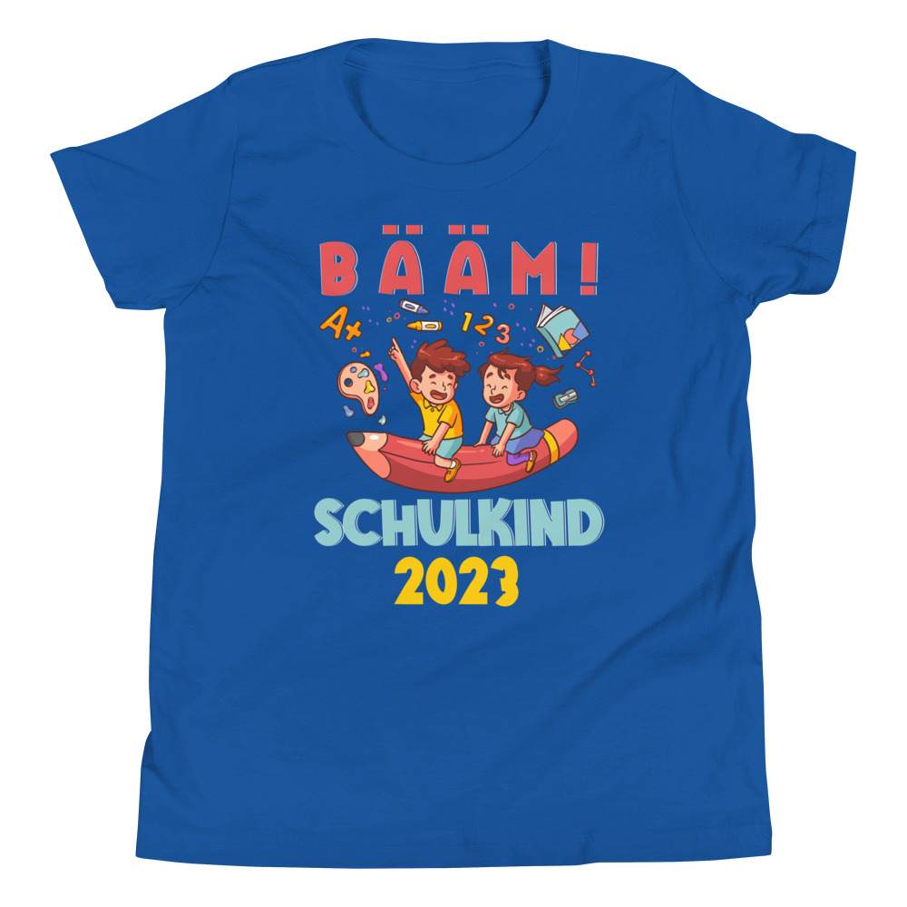 Lustiges T-Shirt "BÄÄM Schulkind 2023 Einschulung" | Coole Geschenkidee