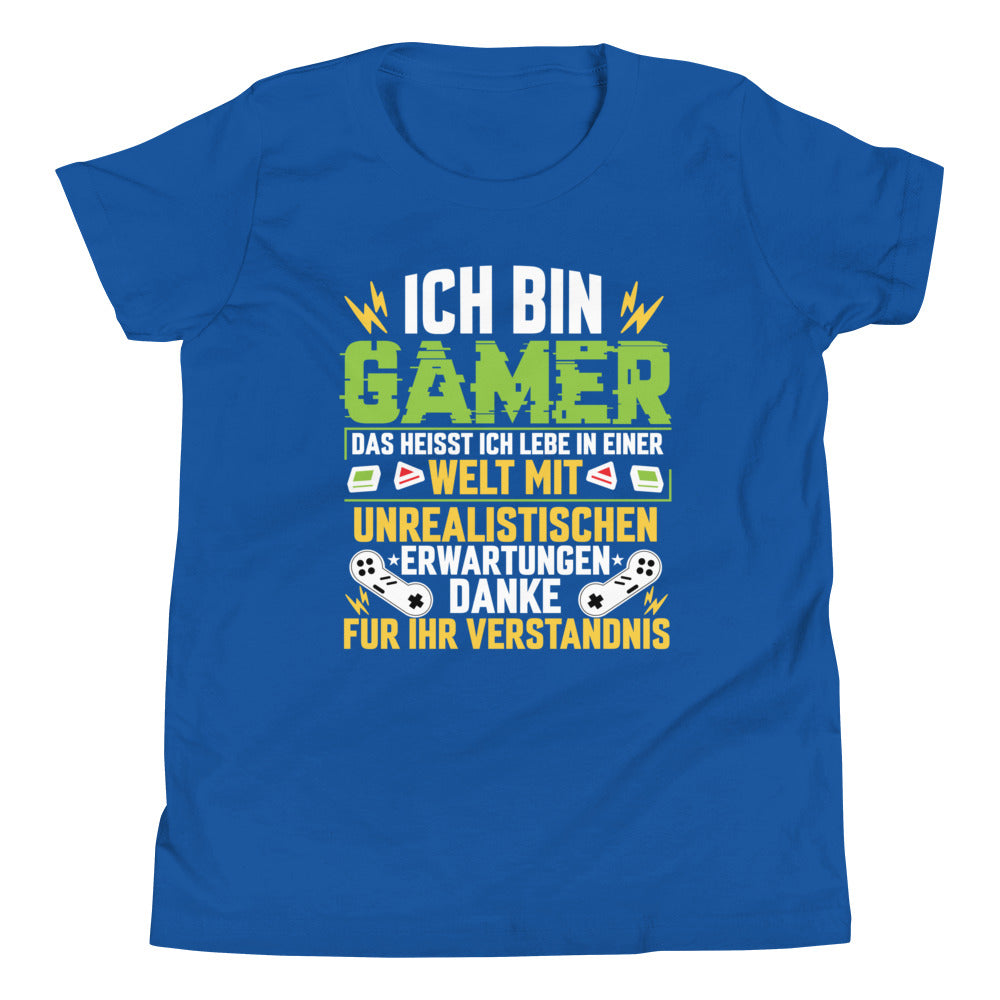 Witziges Kinder-Gamer T-Shirt - Ich bin Gamer, unrealistische Erwartungen!