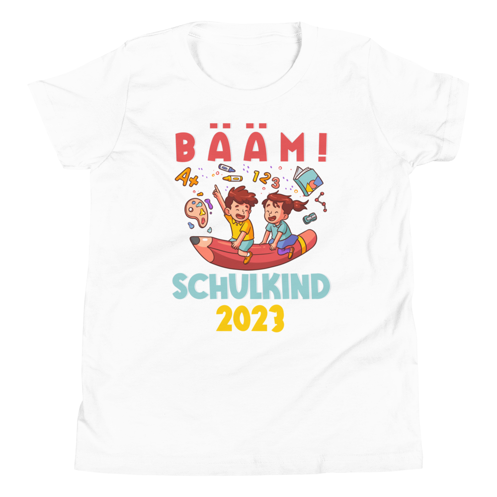 Lustiges T-Shirt "BÄÄM Schulkind 2023 Einschulung" | Coole Geschenkidee