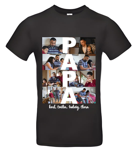 Personalisierte Fotokollage Papa - Unisex Midweight Softstyle Fleece Crewneck Sweatshirt