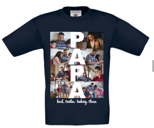 Personalisierte Fotokollage Papa - Unisex Midweight Softstyle Fleece Crewneck Sweatshirt