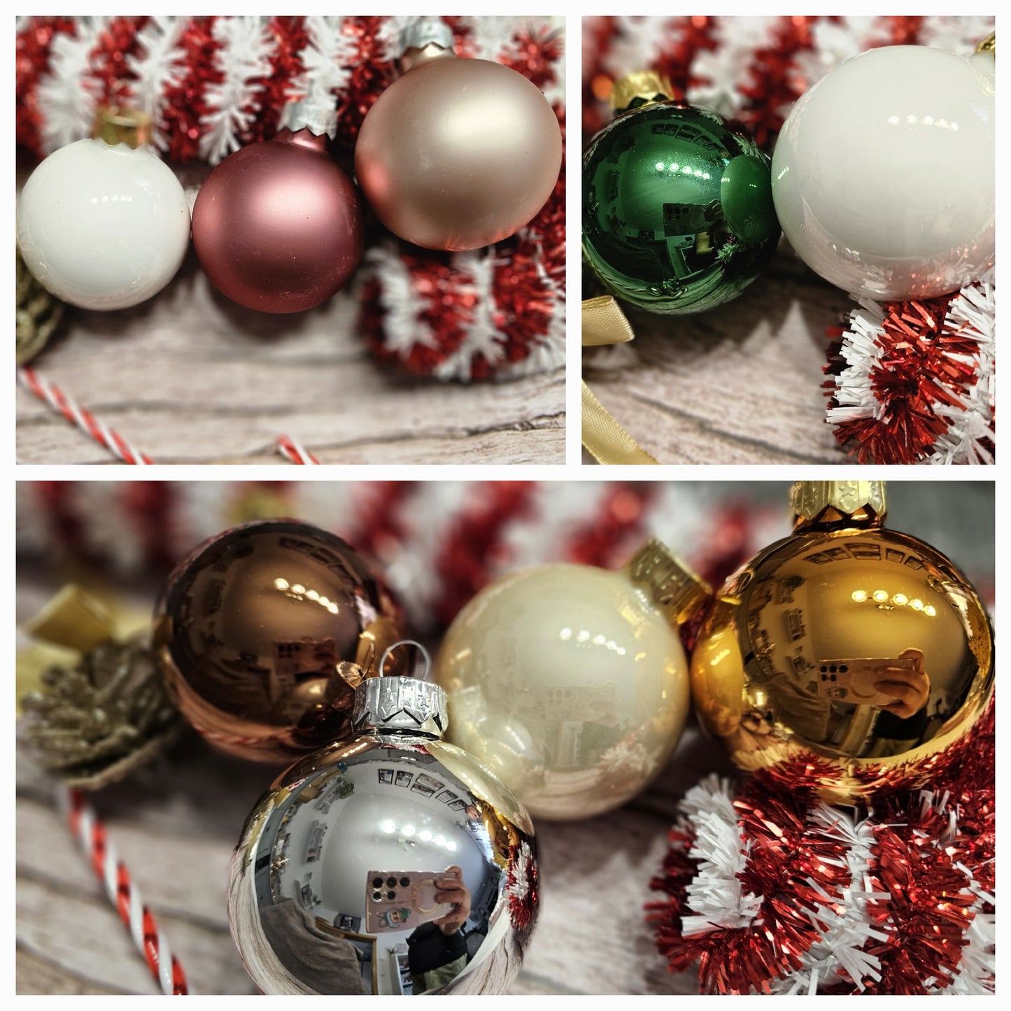 Personalisierte Weihnachtskugeln 4er-Set – Farb-Set wählbar, 9 Motive, 3 Schriften | Christbaumkugeln mit Wunschname