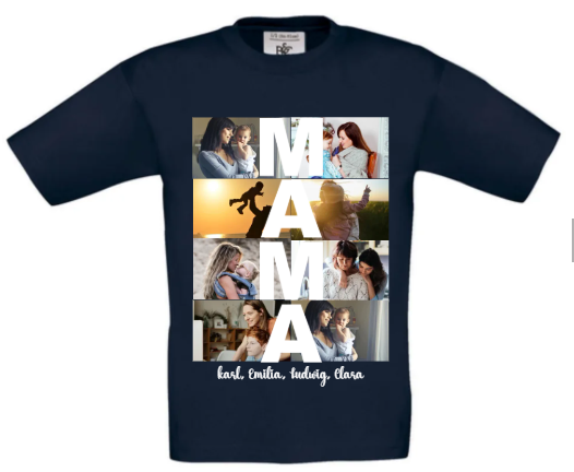 Personalisierte Fotokollage Mama - Unisex Midweight Softstyle Fleece Crewneck Sweatshirt