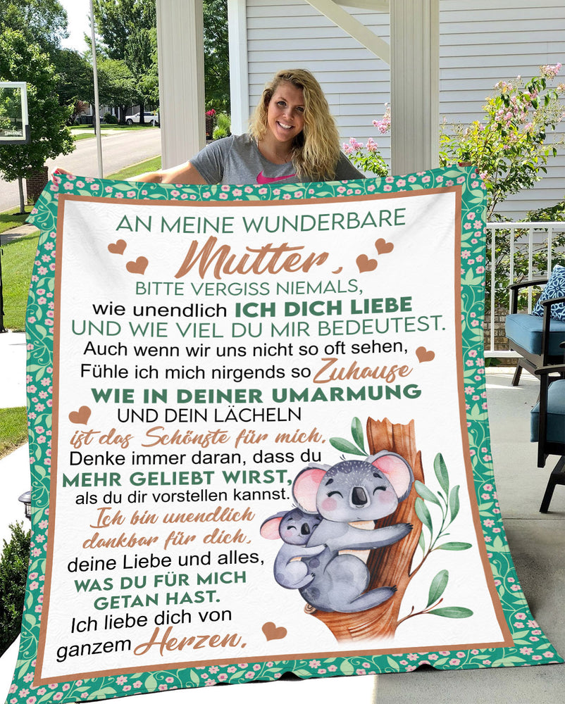 Herzenswärme pur: Kuscheldecke für meine wunderbare Mutter, voller Liebe