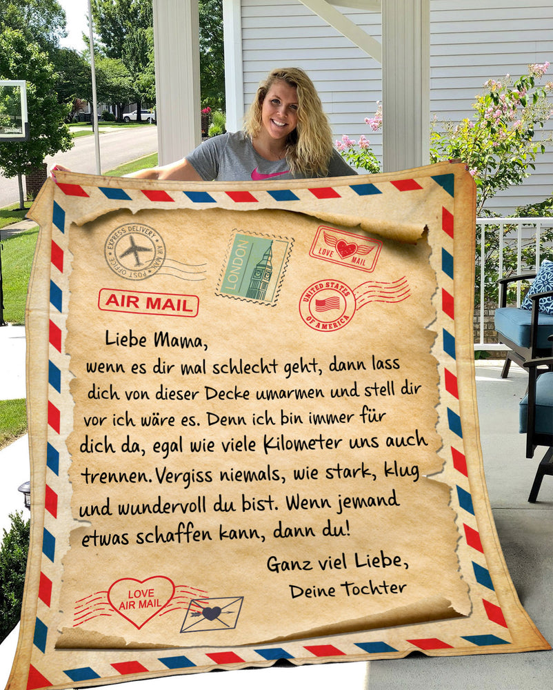 Liebe Mama: Zärtliche Kuscheldecke von deiner Tochter – Liebe im Fleece