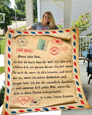 Für meine liebe Oma: Wohlfühlmomente mit der Kuscheldecke deiner Enkelin!