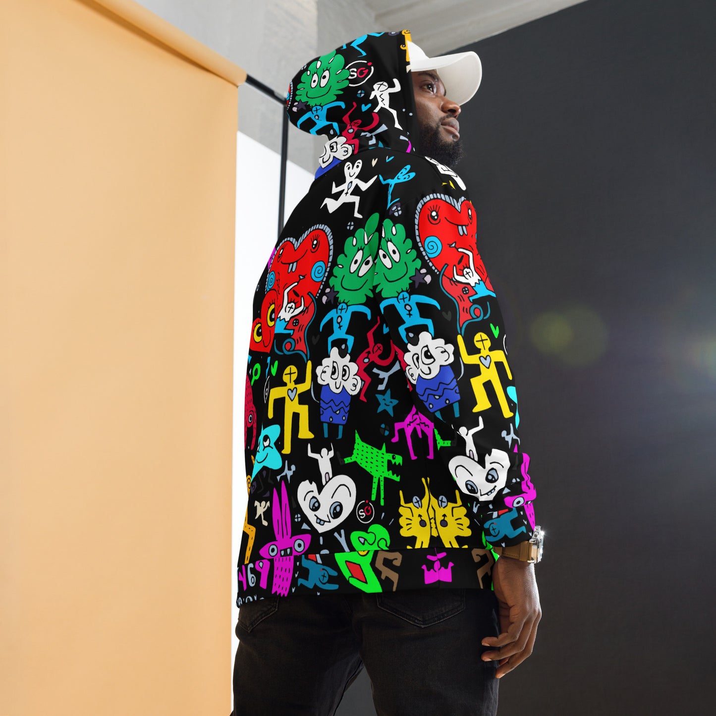 StyleOne Hoodie: Party Graffiti Style - Einzigartiger Kapuzenpullover für stylische Feierlaune