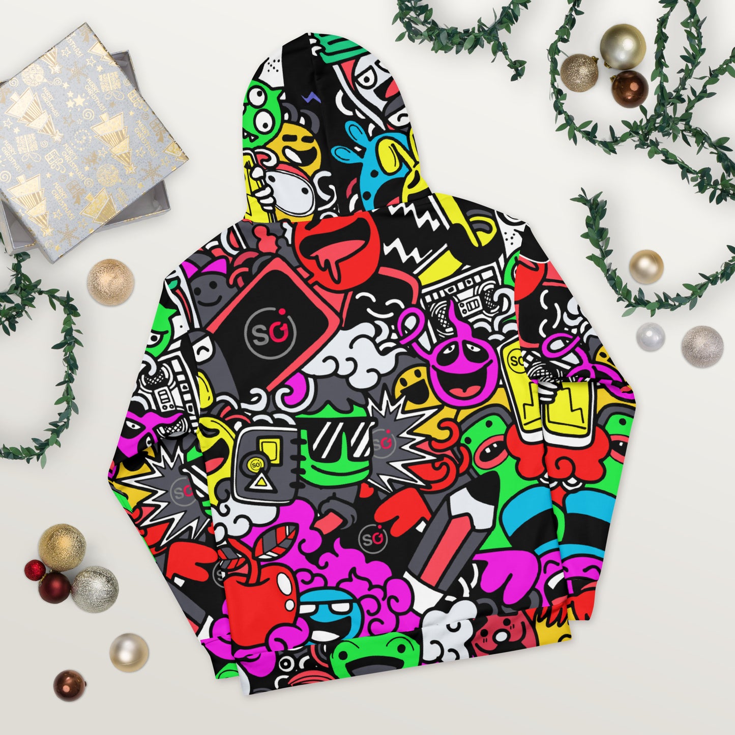StyleOne Hoodie: Funny Comic Monsters - Einzigartiger Kapuzenpullover mit fröhlichen Comic-Monstern