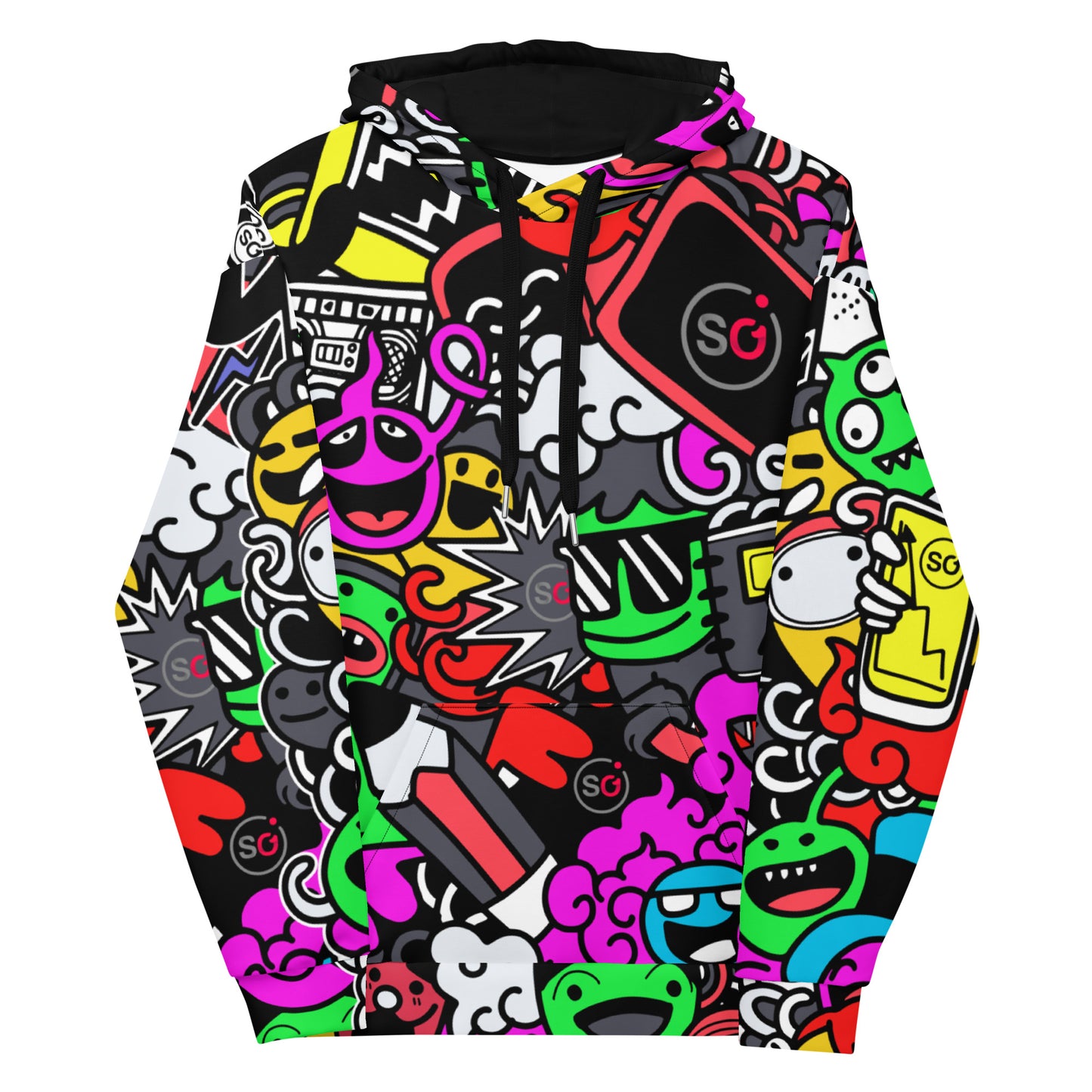 StyleOne Hoodie: Funny Comic Monsters - Einzigartiger Kapuzenpullover mit fröhlichen Comic-Monstern