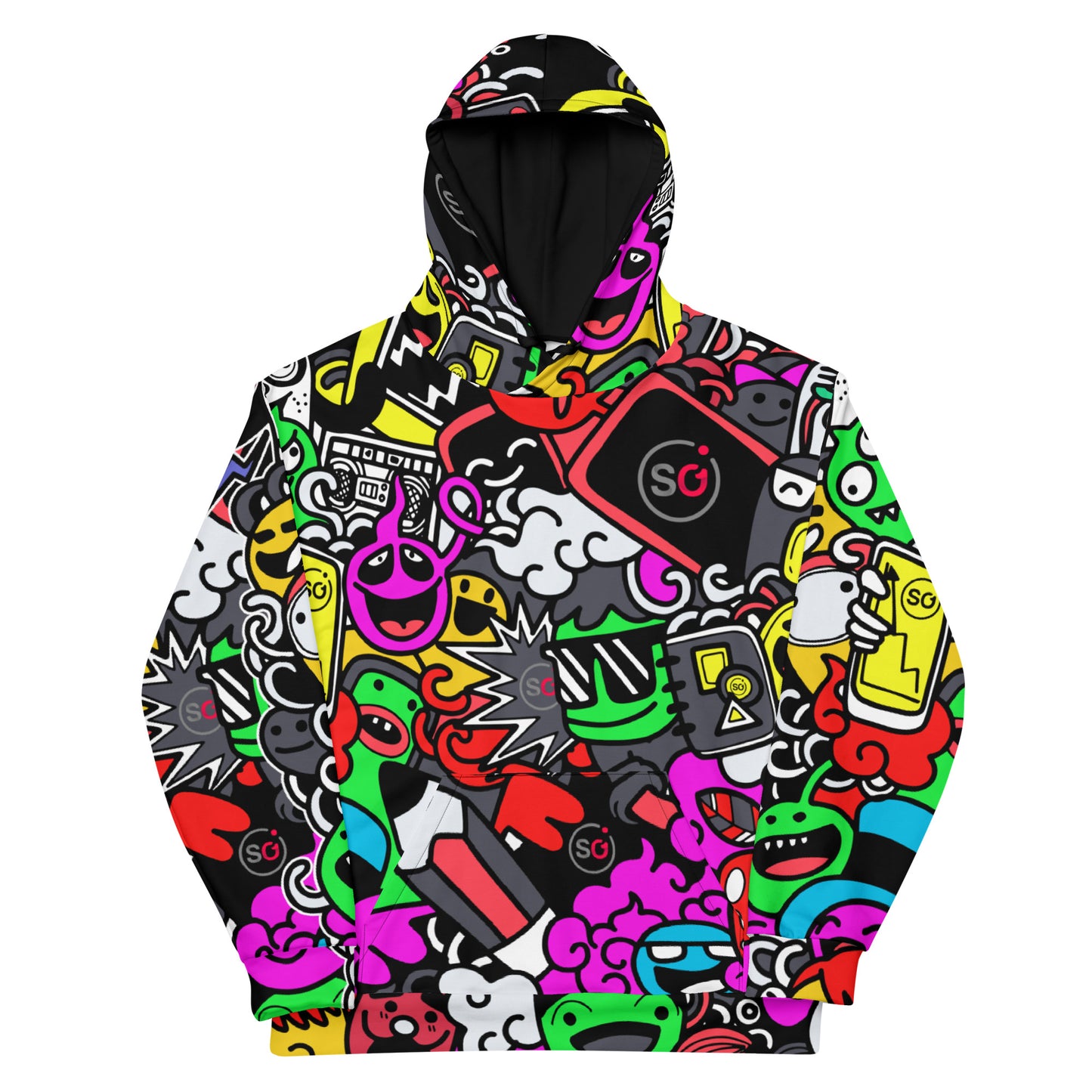 StyleOne Hoodie: Funny Comic Monsters - Einzigartiger Kapuzenpullover mit fröhlichen Comic-Monstern