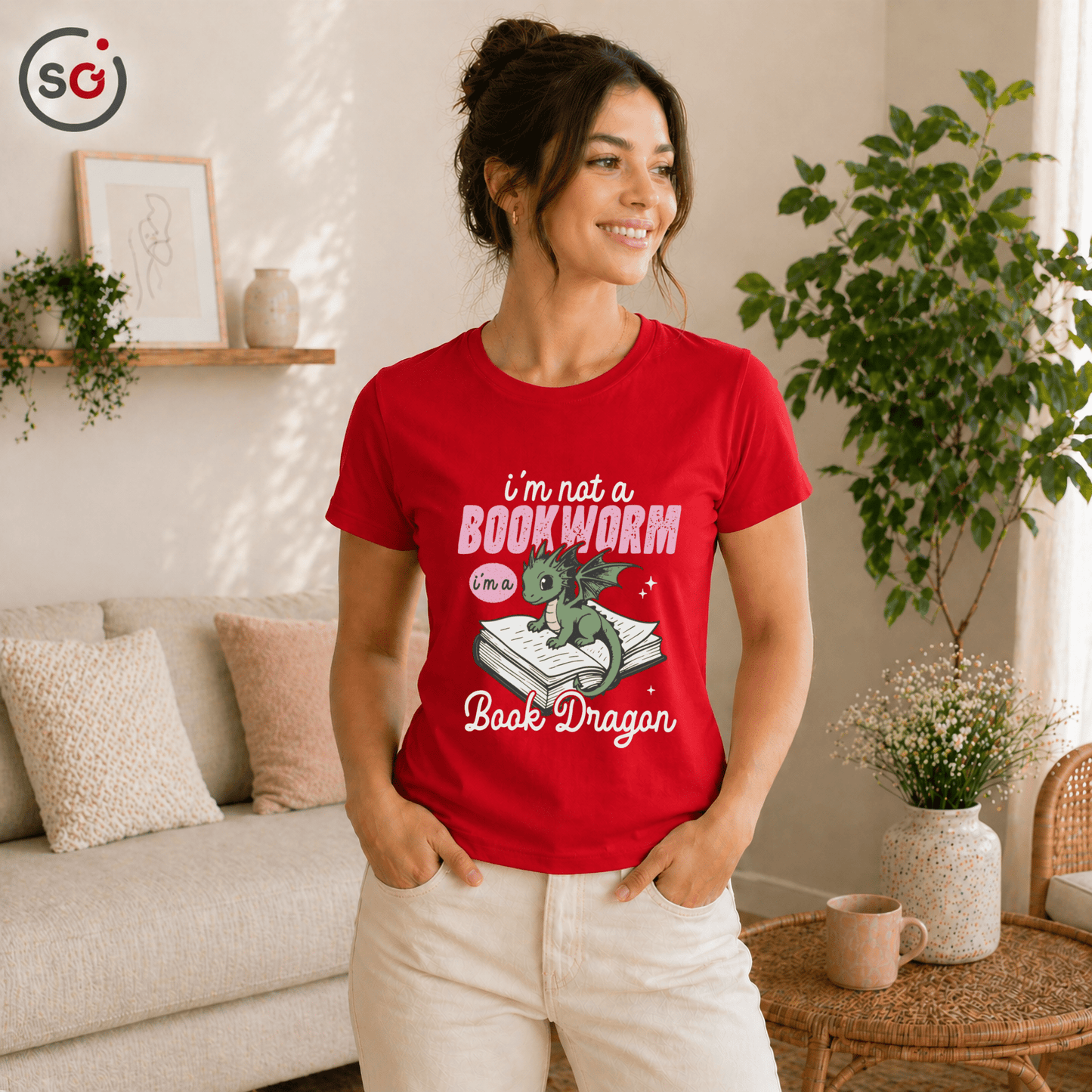 Book Dragon Shirt: Lustiges Drachen Motiv für Leseratten & Fantasy Fans - StyleOne