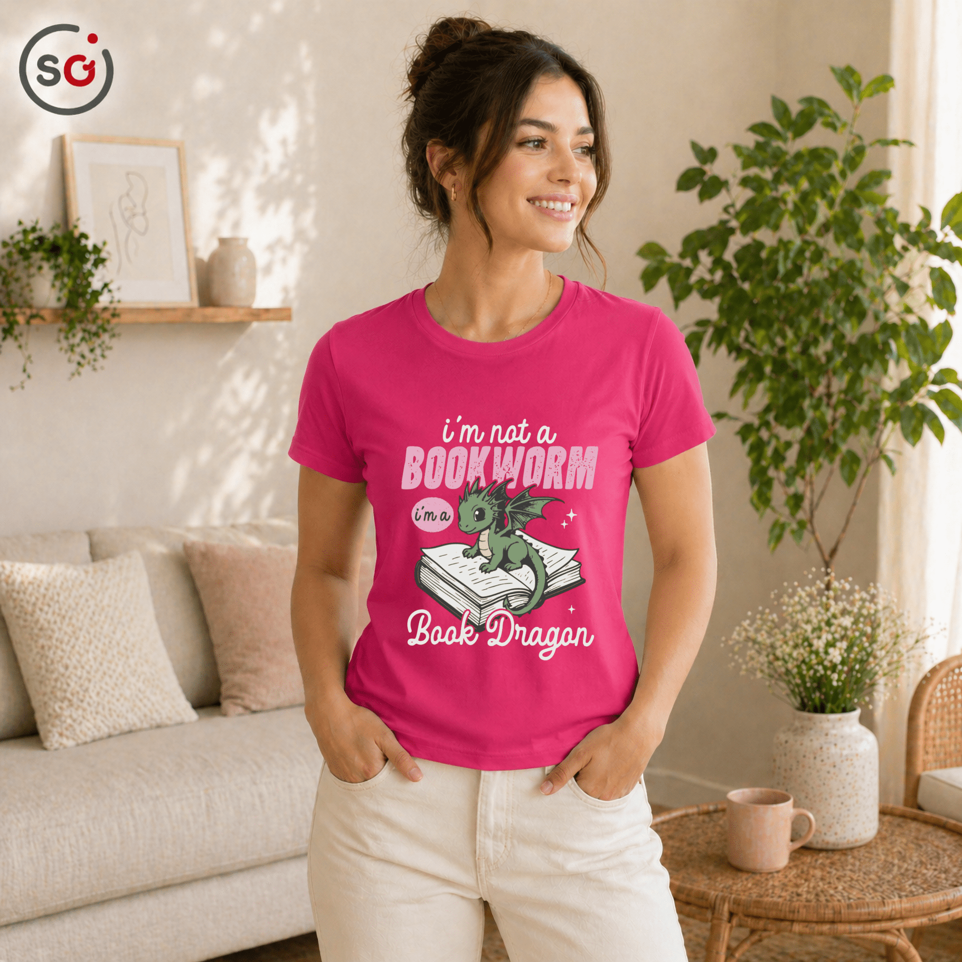 Book Dragon Shirt: Lustiges Drachen Motiv für Leseratten & Fantasy Fans - StyleOne