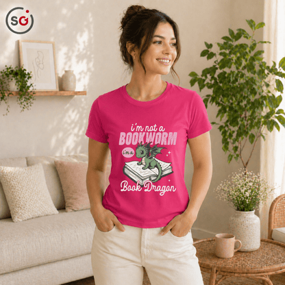 Book Dragon Shirt: Lustiges Drachen Motiv für Leseratten & Fantasy Fans - StyleOne