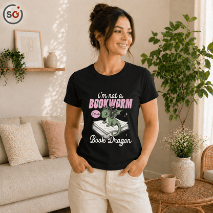 Book Dragon Shirt: Lustiges Drachen Motiv für Leseratten & Fantasy Fans - StyleOne