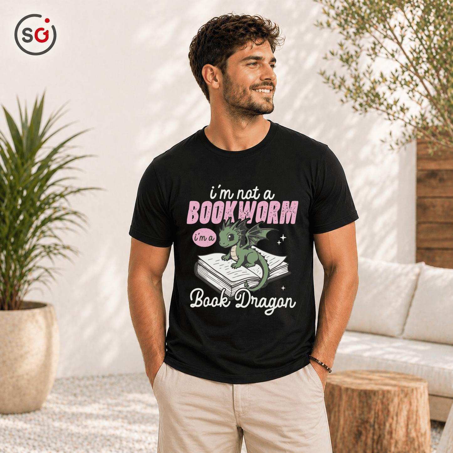 Book Dragon Shirt: Lustiges Drachen Motiv für Leseratten & Fantasy Fans - StyleOne
