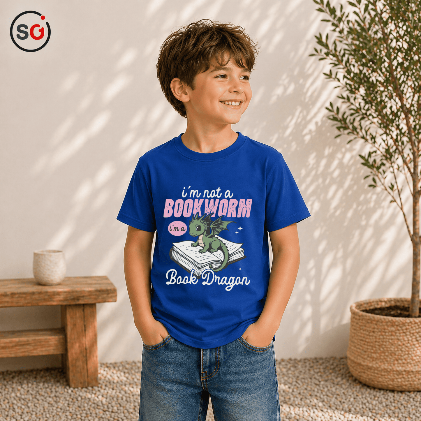 Book Dragon Shirt: Lustiges Drachen Motiv für Leseratten & Fantasy Fans - StyleOne