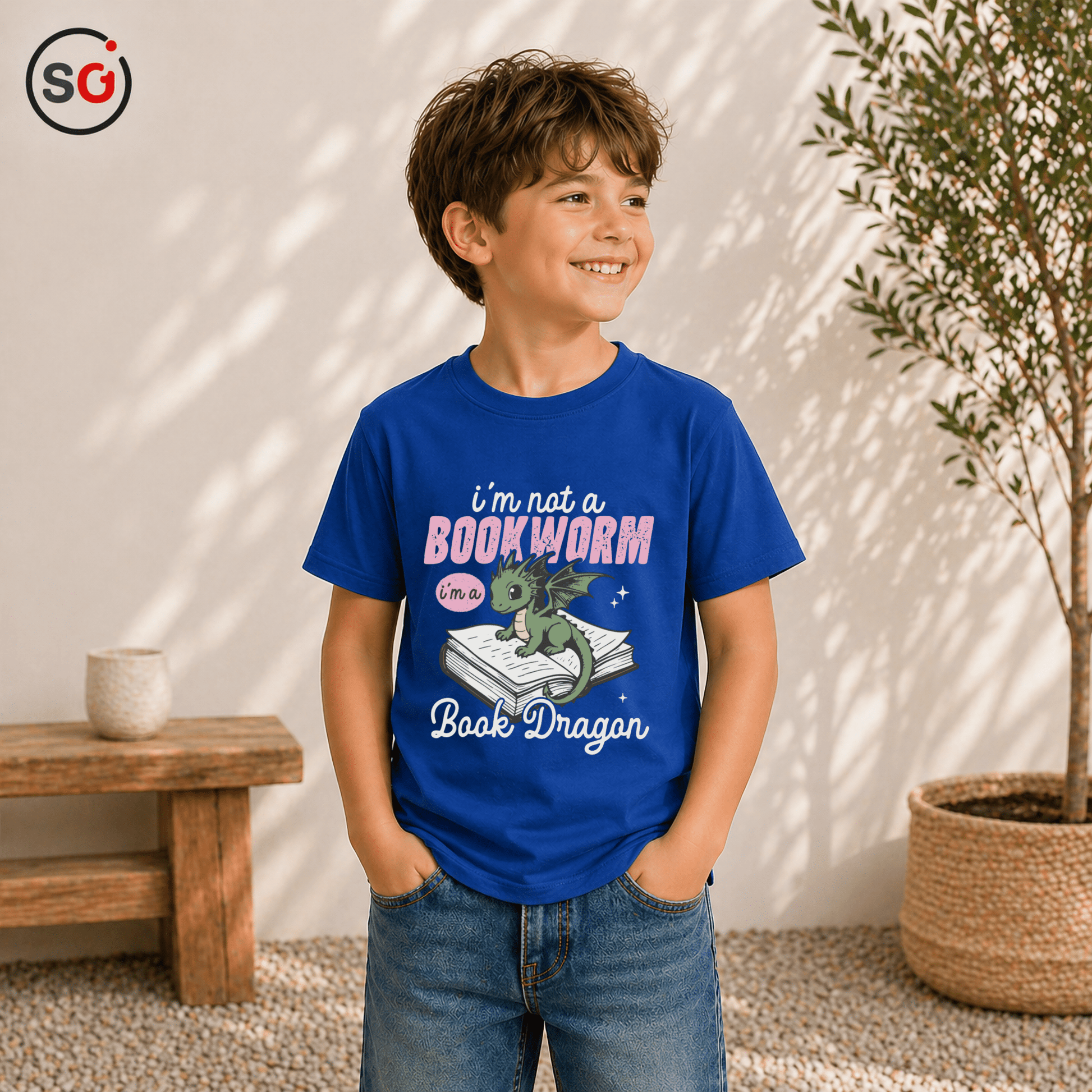Book Dragon Shirt: Lustiges Drachen Motiv für Leseratten & Fantasy Fans - StyleOne