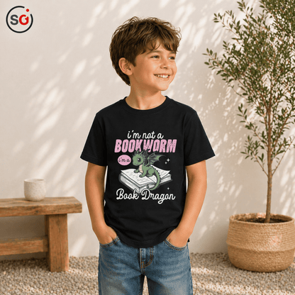 Book Dragon Shirt: Lustiges Drachen Motiv für Leseratten & Fantasy Fans - StyleOne