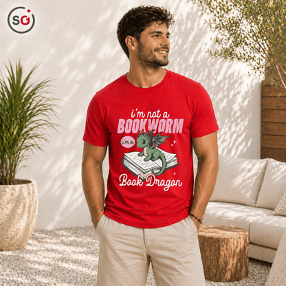 Book Dragon Shirt: Lustiges Drachen Motiv für Leseratten & Fantasy Fans - StyleOne