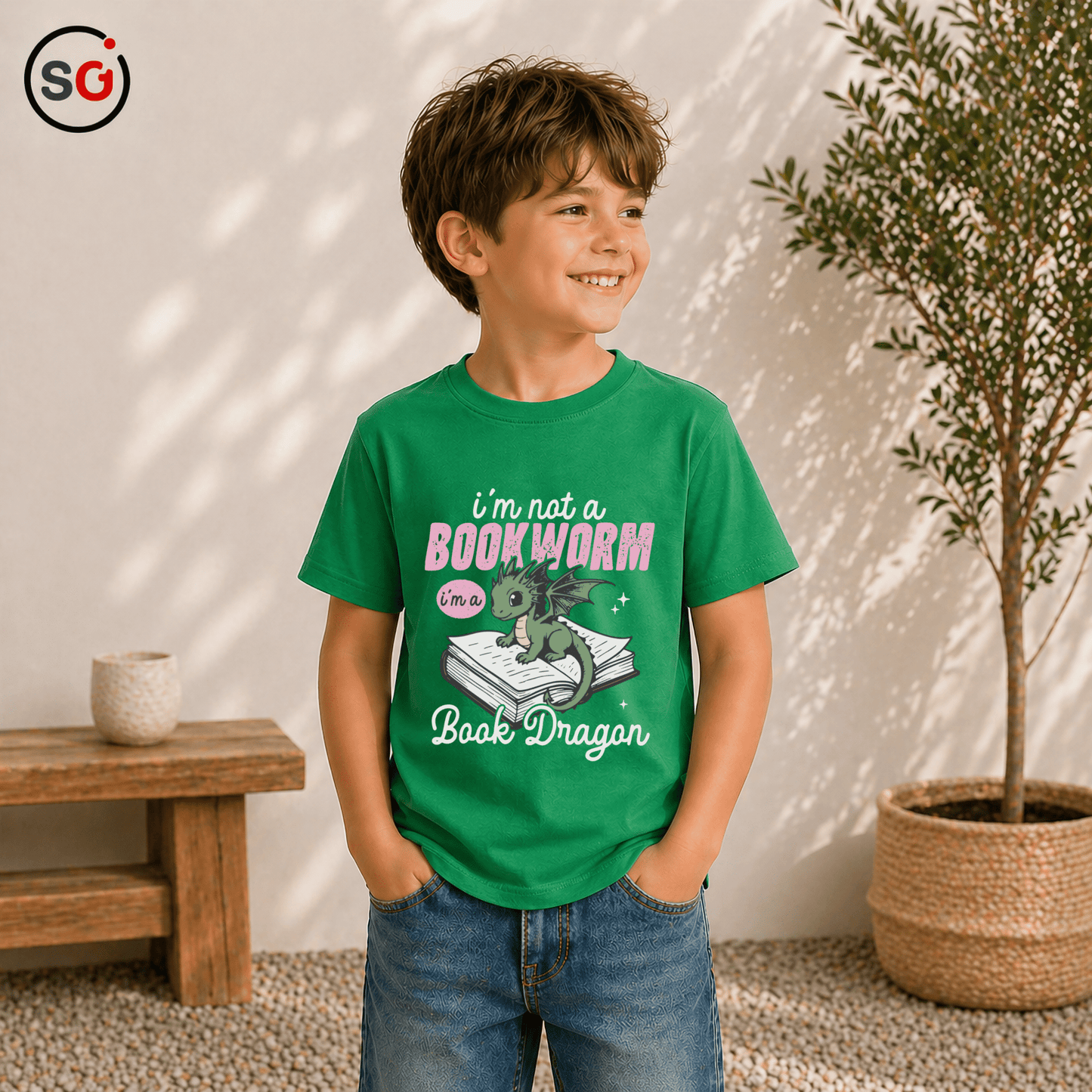 Book Dragon Shirt: Lustiges Drachen Motiv für Leseratten & Fantasy Fans - StyleOne