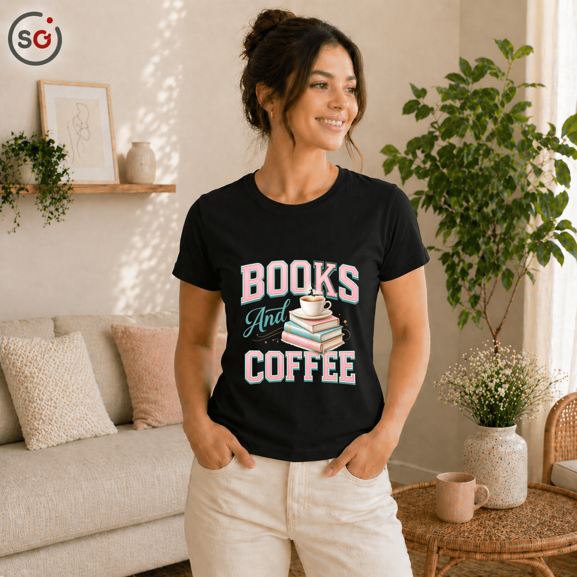 Books & Coffee T-Shirt – Für Leseratten & Kaffeefans | StyleOne - StyleOne