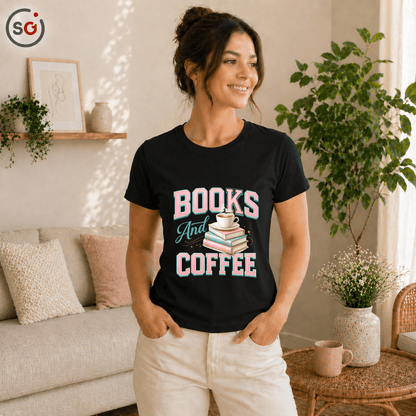 Books & Coffee T-Shirt – Für Leseratten & Kaffeefans | StyleOne - StyleOne