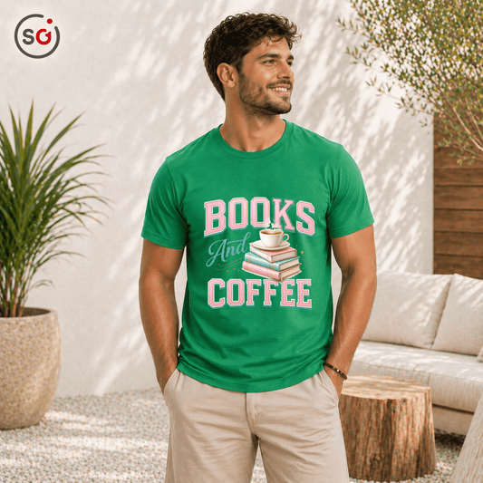 Books & Coffee T-Shirt – Für Leseratten & Kaffeefans | StyleOne - StyleOne
