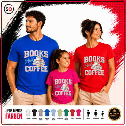 Books & Coffee T-Shirt – Für Leseratten & Kaffeefans | StyleOne - StyleOne