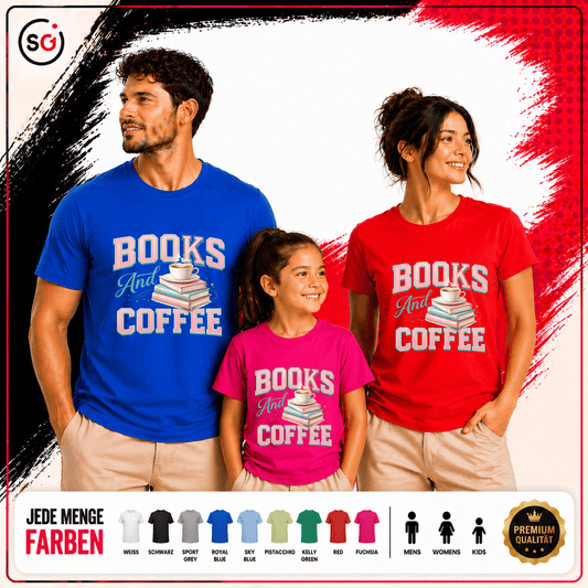 Books & Coffee T-Shirt – Für Leseratten & Kaffeefans | StyleOne - StyleOne