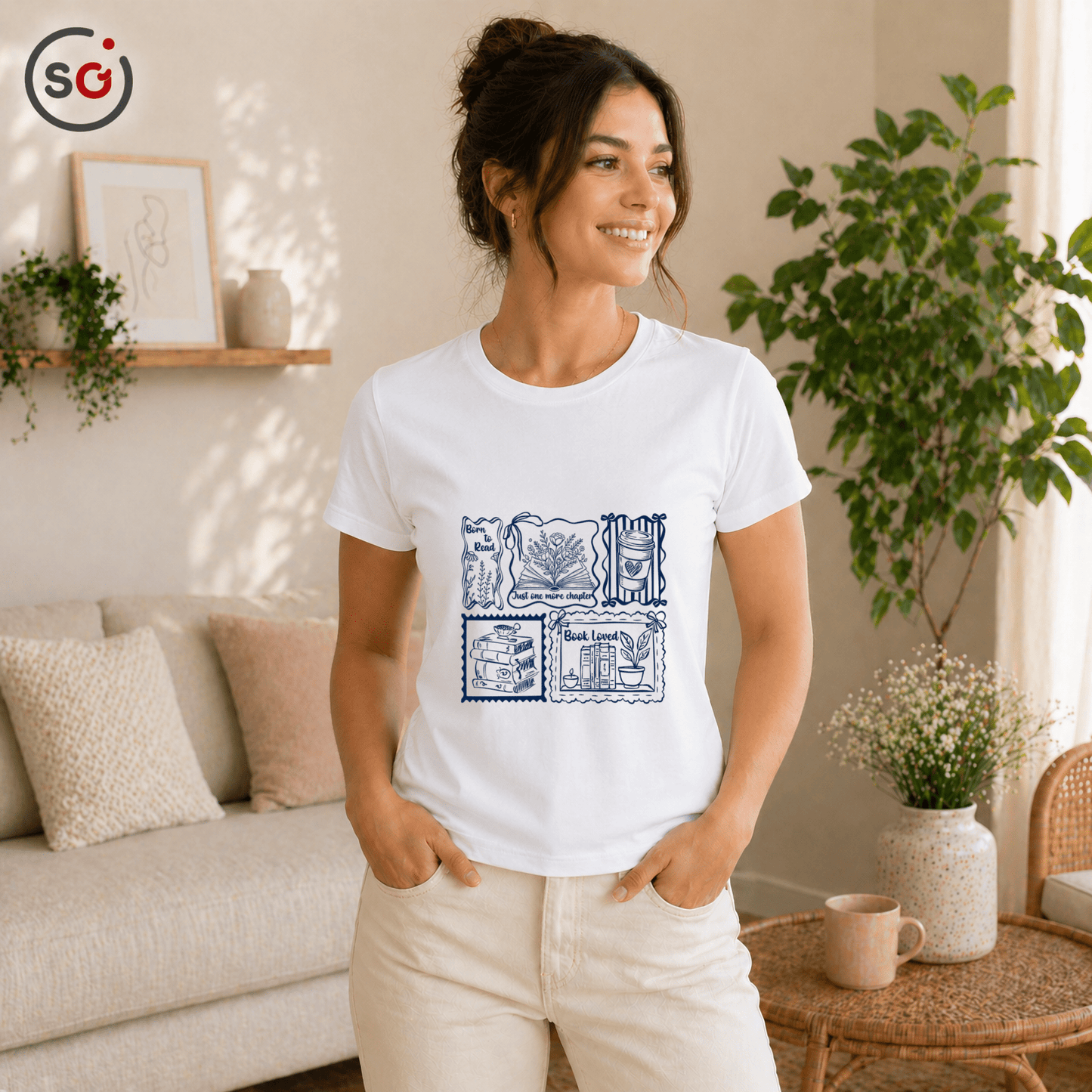 Born to Read & Book Loved T-Shirt | Buchliebhaber Design für Damen & Herren - StyleOne