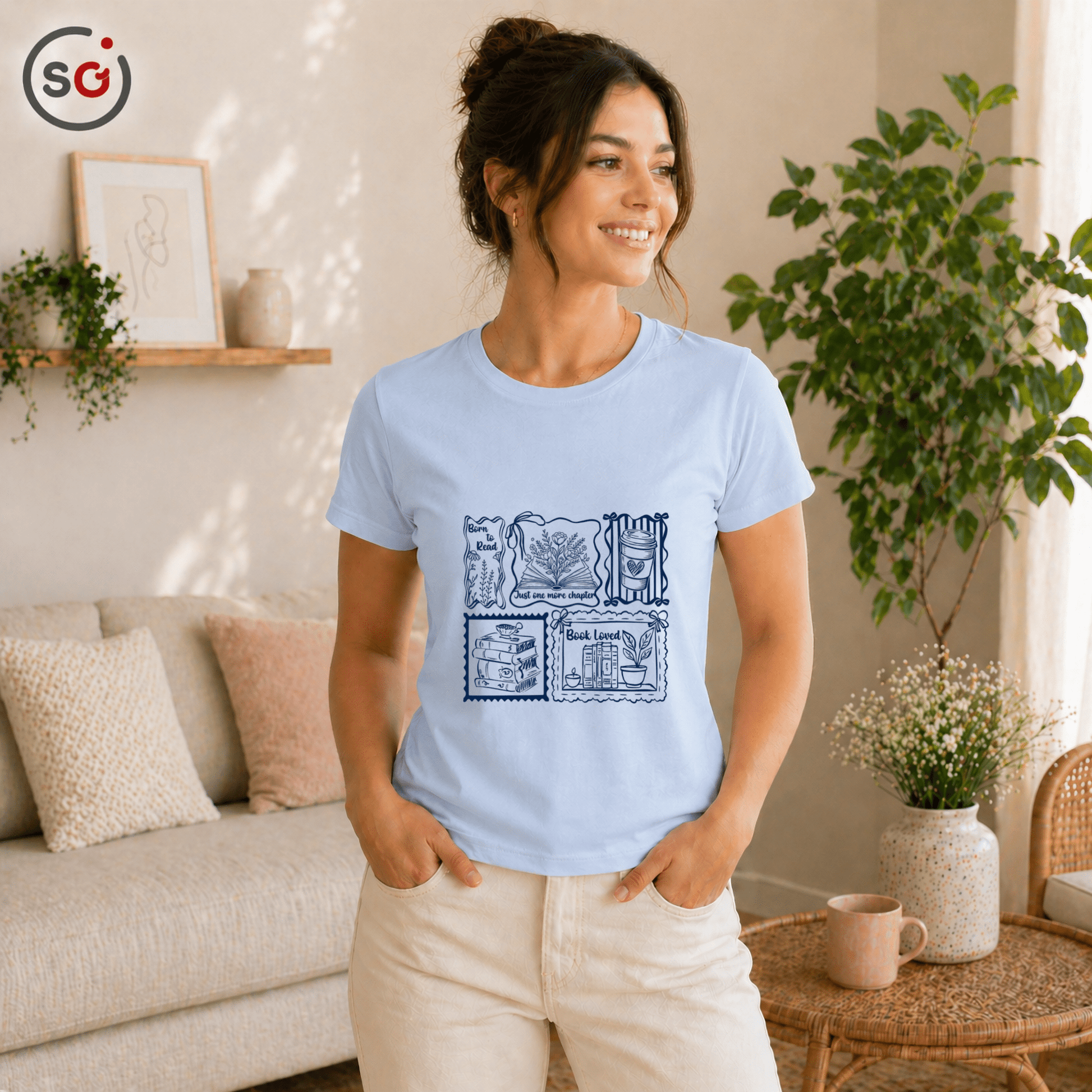 Born to Read & Book Loved T-Shirt | Buchliebhaber Design für Damen & Herren - StyleOne