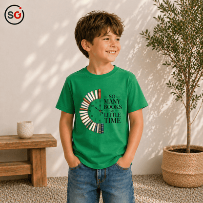 Bücher T-Shirt: So Many Books So Little Time | Für Leseratten & Kids - StyleOne