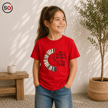 Bücher T-Shirt: So Many Books So Little Time | Für Leseratten & Kids - StyleOne